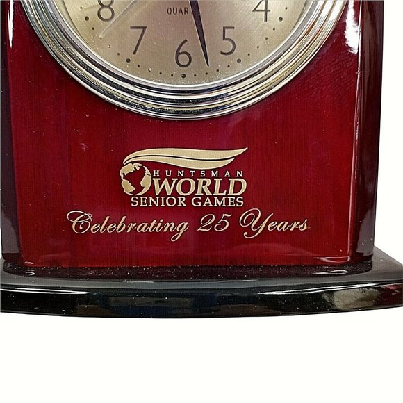 Huntsman World Senior Games Desk Clock Celebrating 25 Years Tabletop - Picture 3 of 4